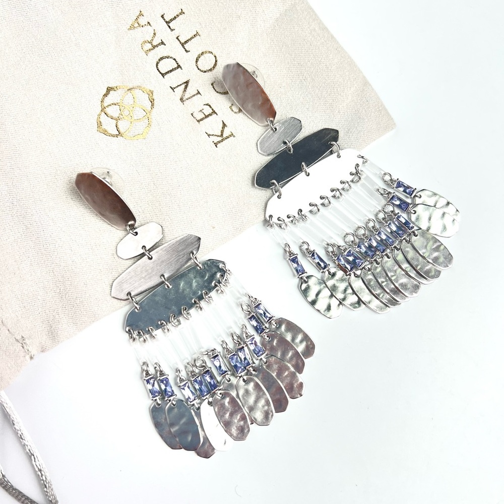 Kendra Scott Nicola Statement Earrings in Silver